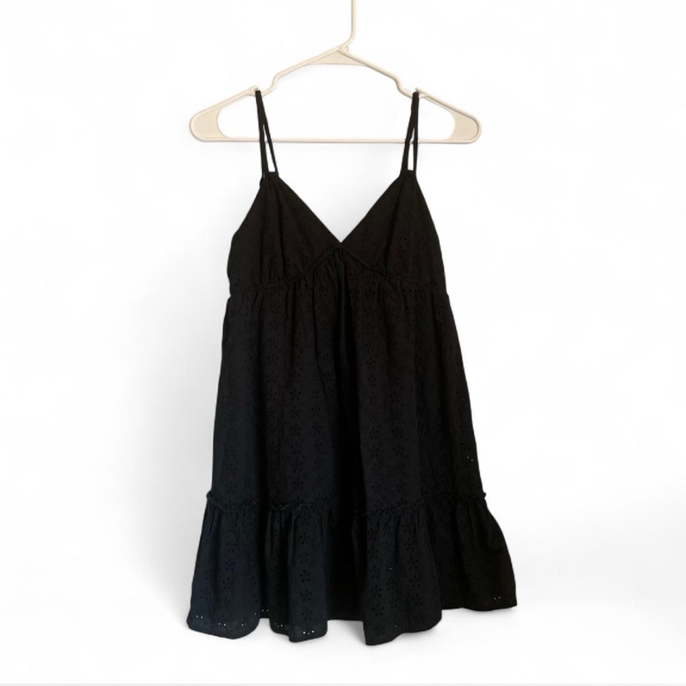 Black Babydoll Dress with Criss Cross straps